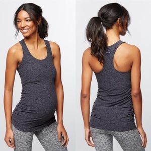 Beyond Yoga Maternity Tank, gray/black, size S